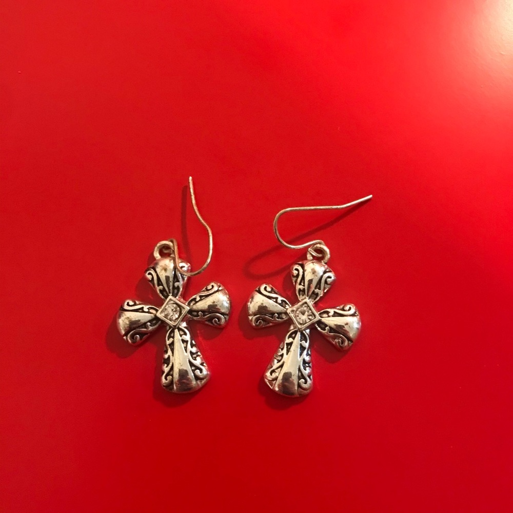Vintage cross earrings